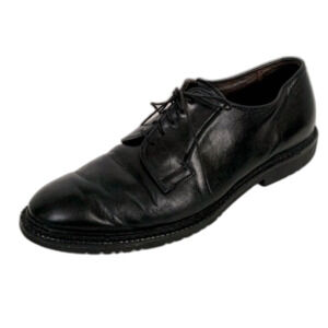 Allen Edmonds Black Leather Plain Toe Dress Shoe With Rubber Sole Size 11.5D